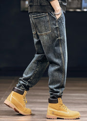 V Line Denim Jogger Men's Clothing