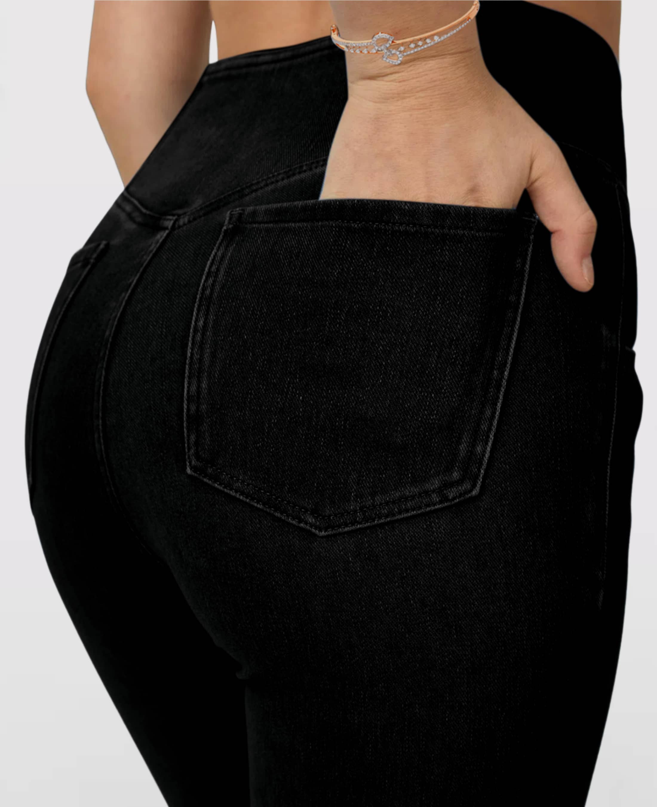 Ruby High-Waisted Jeans - OKOHOKO™ FASHION