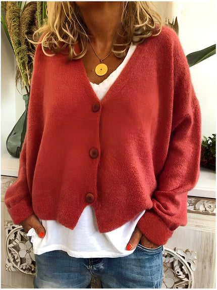 Geneva | Premium Cardigan Red orange