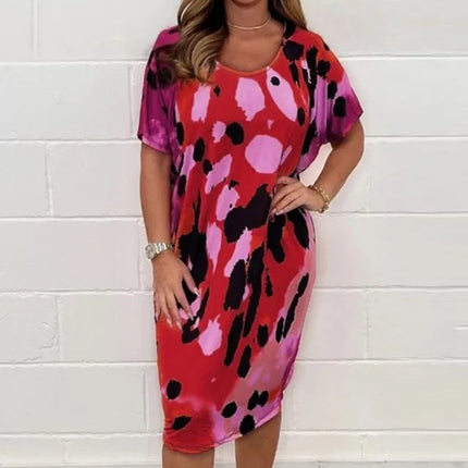 Camilla | Leopard print loose casual dress Red Dresses