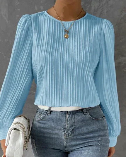 Jayde | Comfy Classic Blouse Skyblue