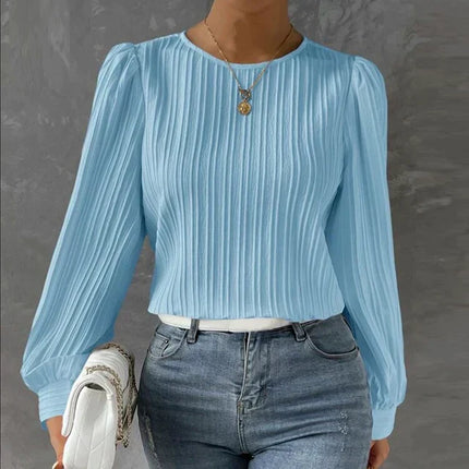 Jayde | Comfy Classic Blouse Skyblue