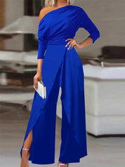 Lina I Elegant Special Occasion Jumpsuit Blue Jumpsuits