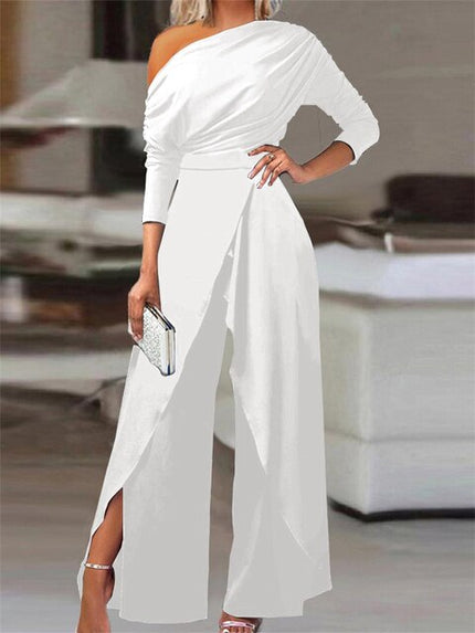 Lina I Elegant Special Occasion Jumpsuit White Jumpsuits
