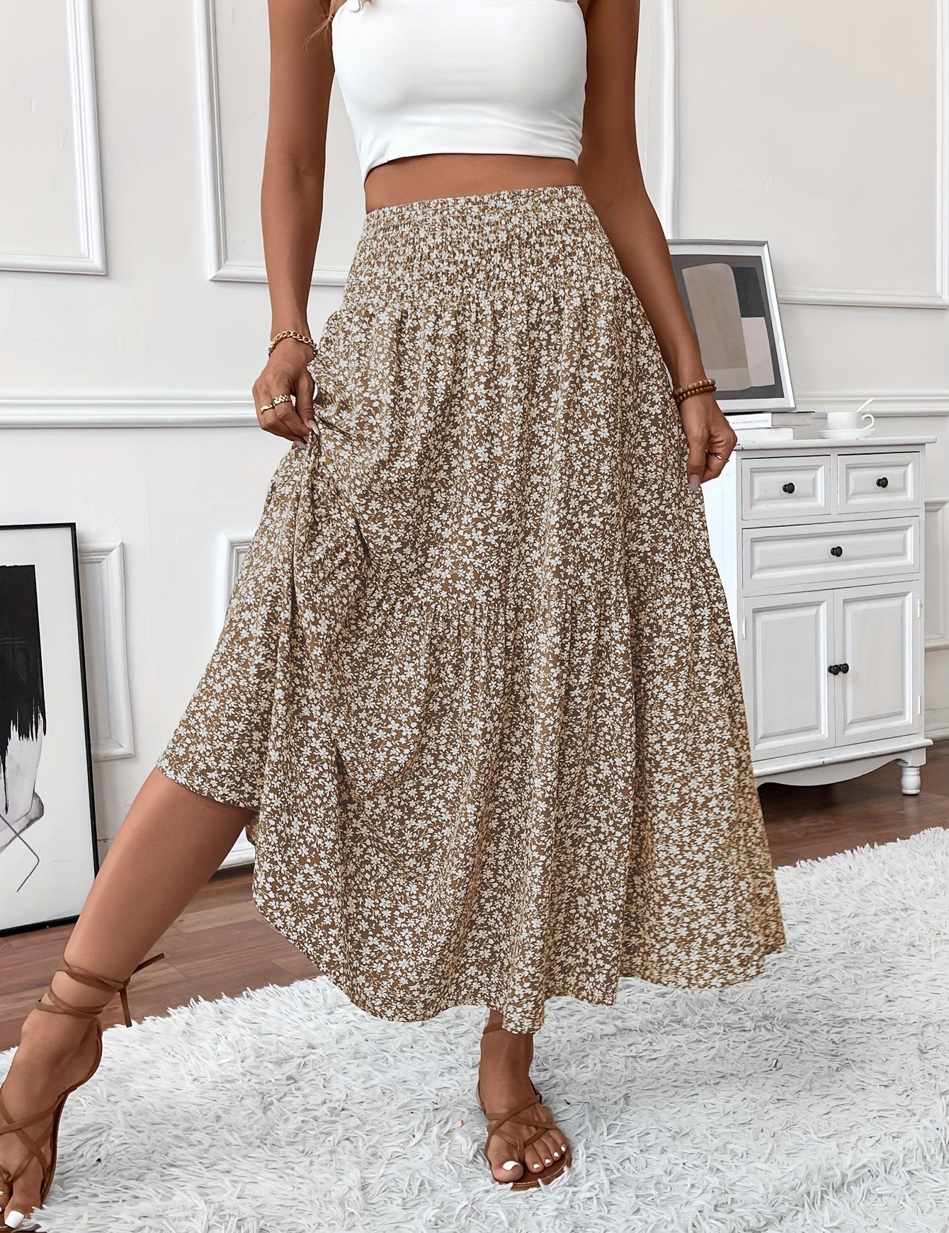 Elena Ditsy Floral Skirt