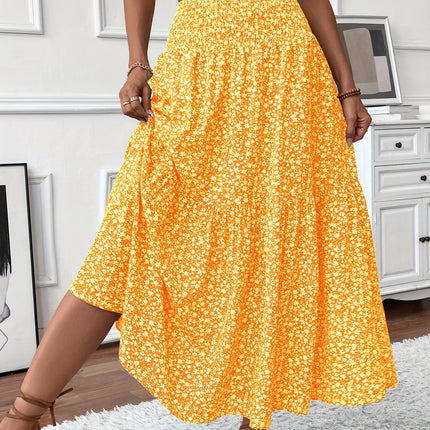 Elena Ditsy Floral Skirt Yellow