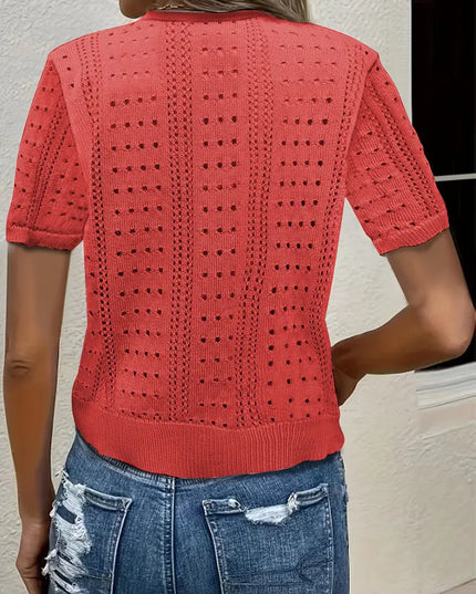 Elena Hollow Knit Cardigan Cardigan