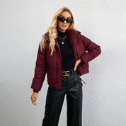 Stylish Lightweight Zipper Jacket Burgundy Zipper Jacket