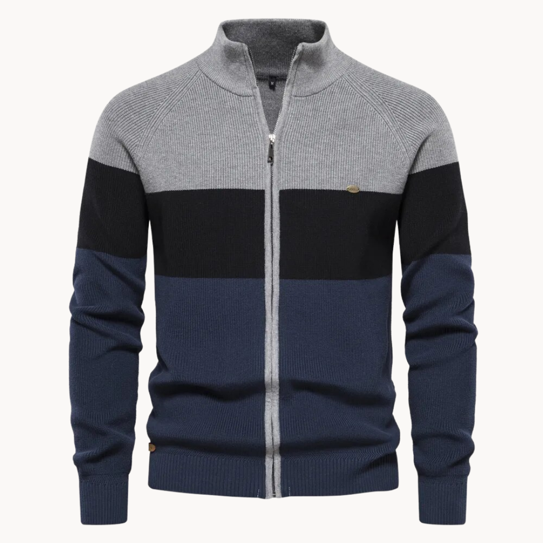 Edy - Fall Zip Cardigan Grey