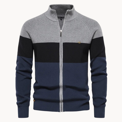 Edy - Fall Zip Cardigan Grey