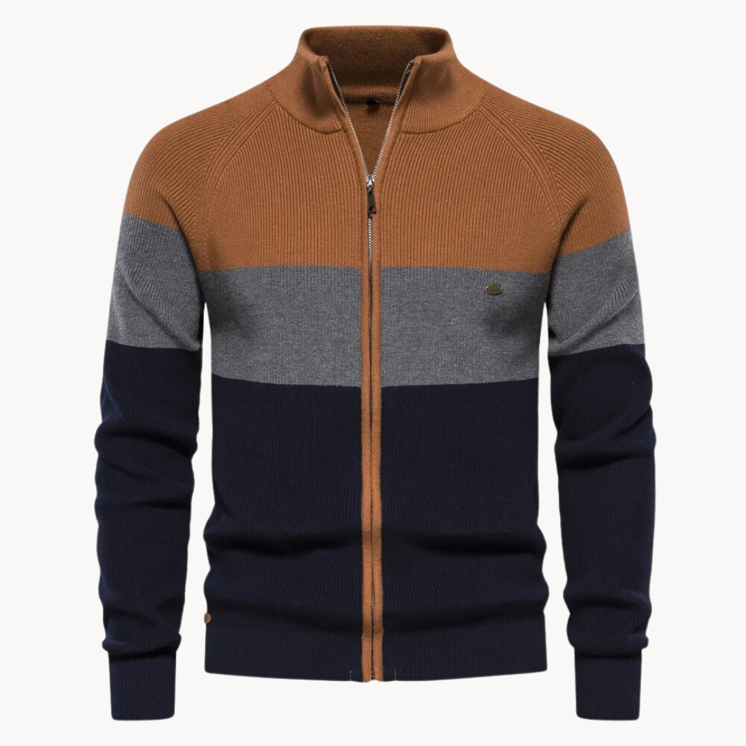 Edy - Fall Zip Cardigan Orange