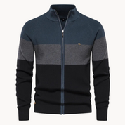 Edy - Fall Zip Cardigan Blue