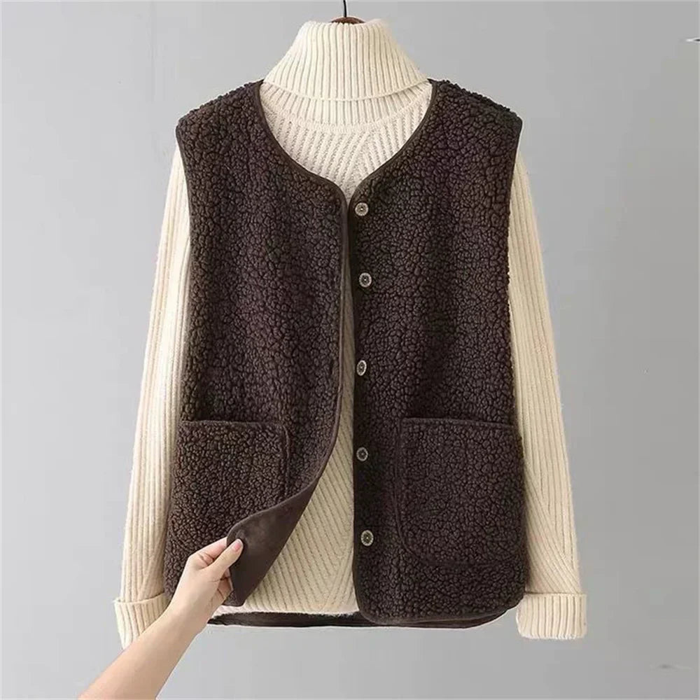 Sienna | Luxurious Fleece Cardigan Brown Cardigan