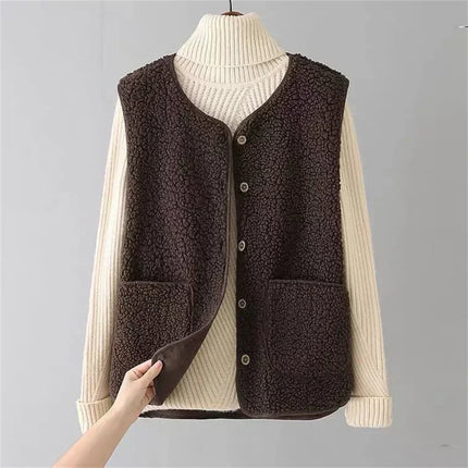 Sienna | Luxurious Fleece Cardigan Brown Cardigan