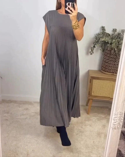 Gisela- Pleated Midi Dress Dress