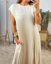 Gisela- Pleated Midi Dress Dress