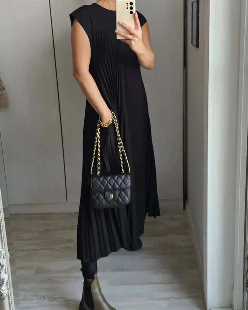 Gisela- Pleated Midi Dress Dress