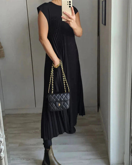 Gisela- Pleated Midi Dress Dress