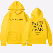 Faith Over Fear Hoodie Yellow Hoodie