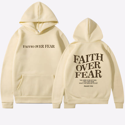 Faith Over Fear Hoodie Apricot Hoodie