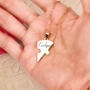 Family Heart Puzzle Necklace Necklace