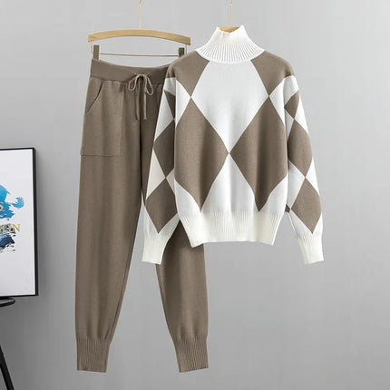 Soft Tracksuits Sweater Sets Khaki Tracksuits Sweater Sets