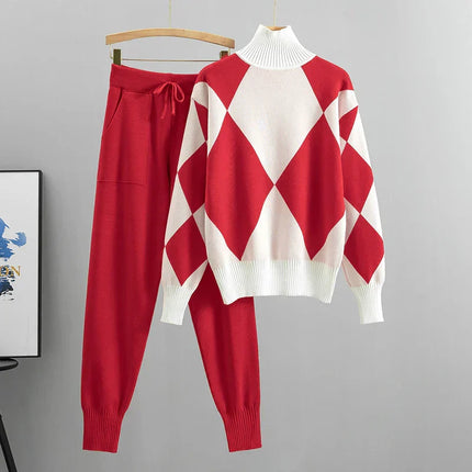 Soft Tracksuits Sweater Sets Red Tracksuits Sweater Sets