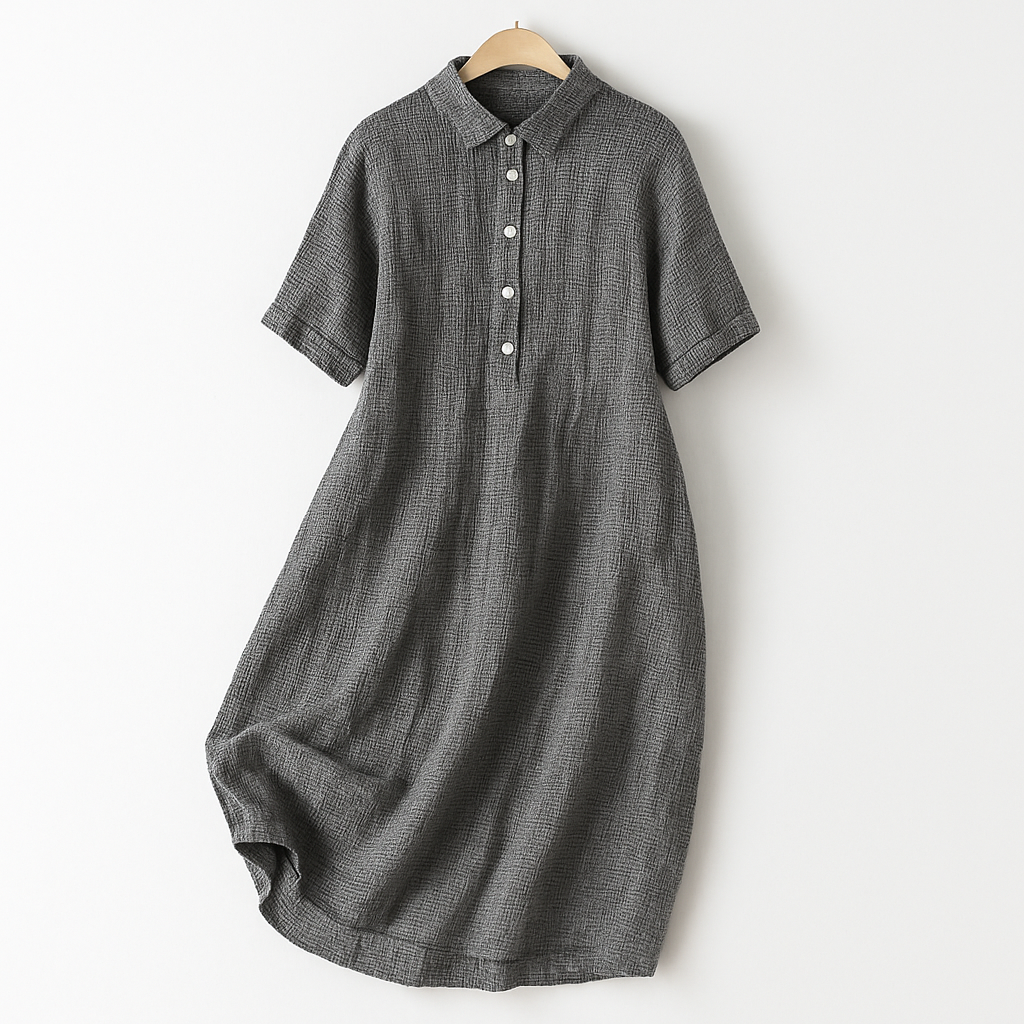 Willow Linen Shirt Dress Black Dresses