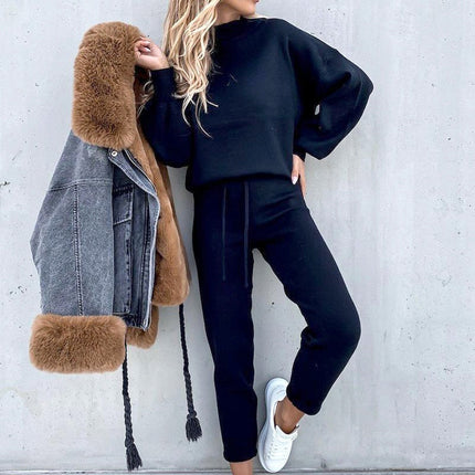 Mindy™ 2-Piece Women's Loungewear Set – Elegant & Comfortable Tracksuit Dark Blue Group2502