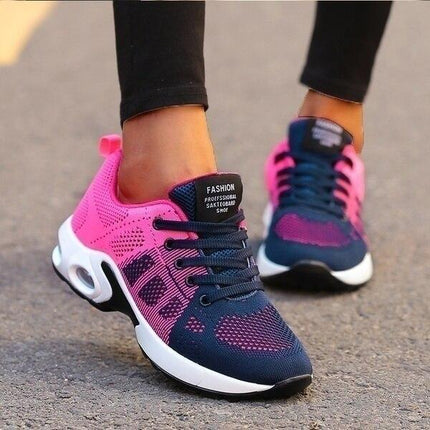 Aurélia - Foot-Supportive Trainers in Unique Colourways Pink & Navy Shoes