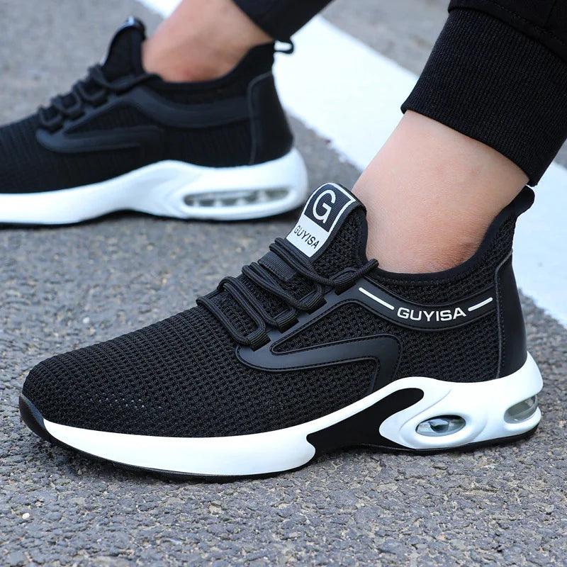 Edward™ - Modern Anti-Puncture Indestructible Safety Shoes Black White safety shoes
