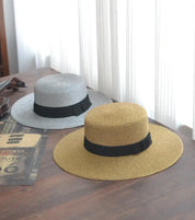 Ladies Sun Fedora Hat with Gold Braiding for Stylish Protection Hats