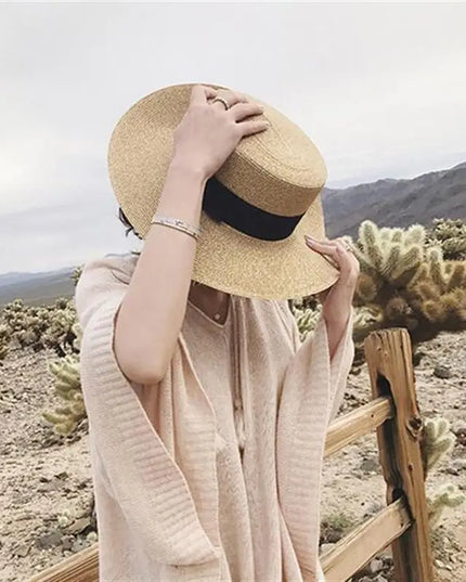 Ladies Sun Fedora Hat with Gold Braiding for Stylish Protection Hats