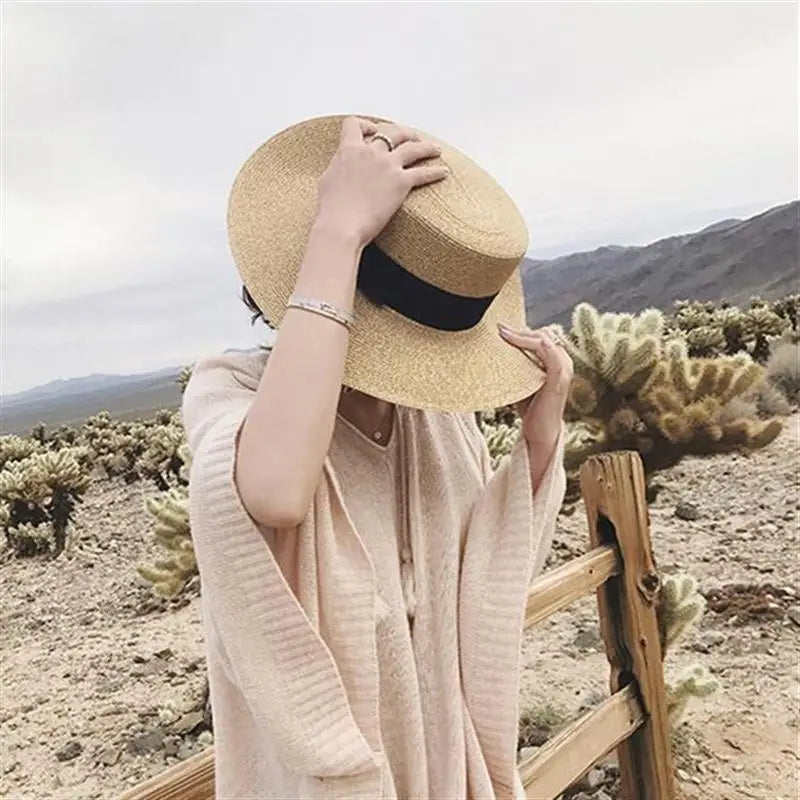 Ladies Sun Fedora Hat with Gold Braiding for Stylish Protection Hats