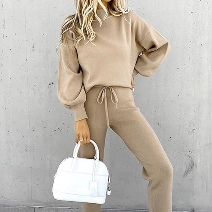 Mindy™ 2-Piece Women's Loungewear Set – Elegant & Comfortable Tracksuit Khaki Group2502