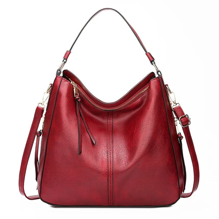 Vintage Leather Hobo Bag Red Handbags