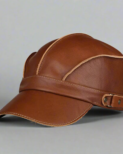 "Barrington" Genuine Leather Hat Brown Hats