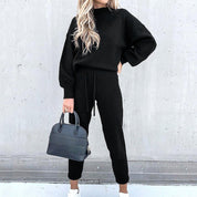 Mindy™ 2-Piece Women's Loungewear Set – Elegant & Comfortable Tracksuit Black Group2502