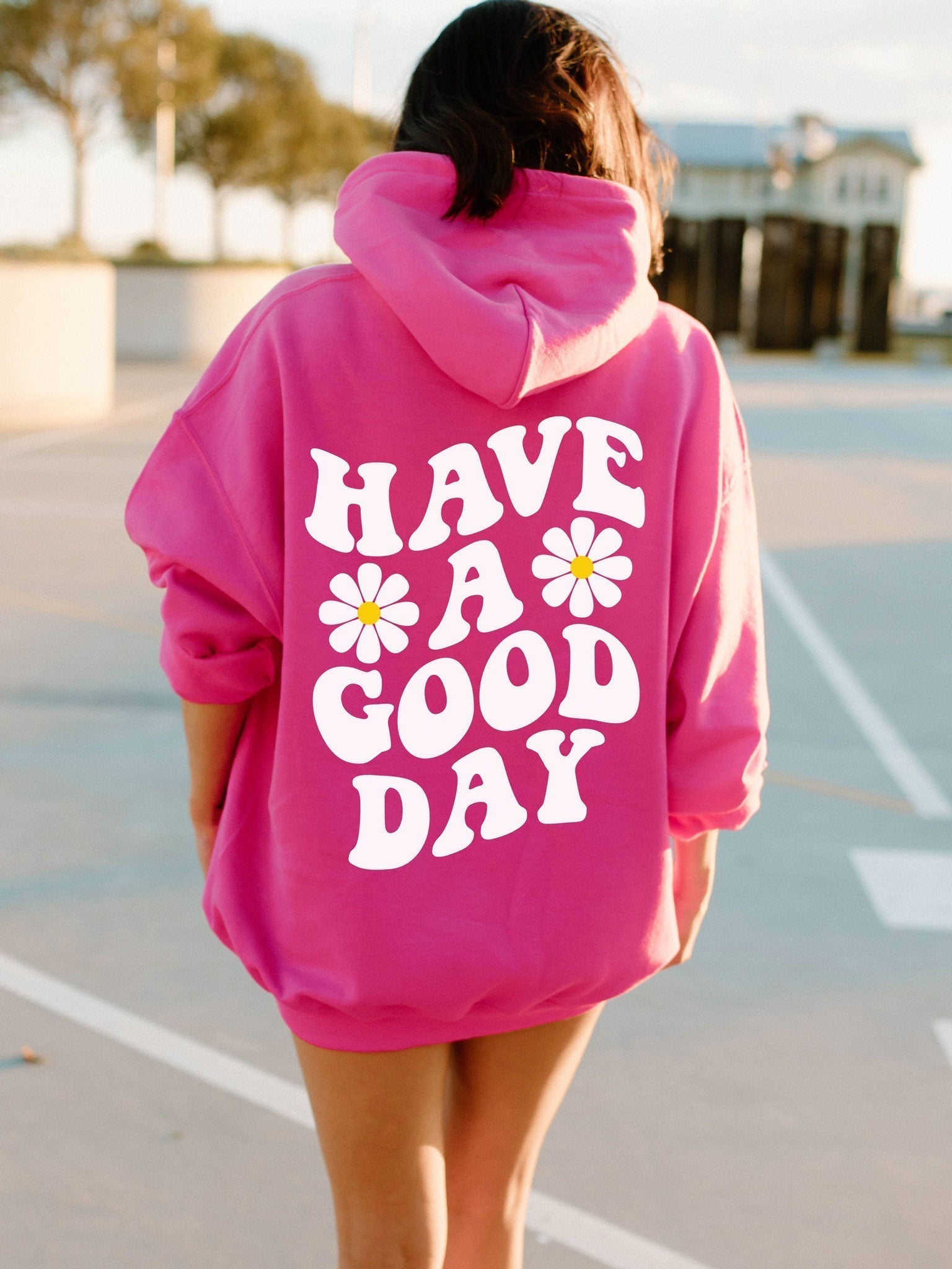 Polly - Oversized Hoodie Pink Hoodie