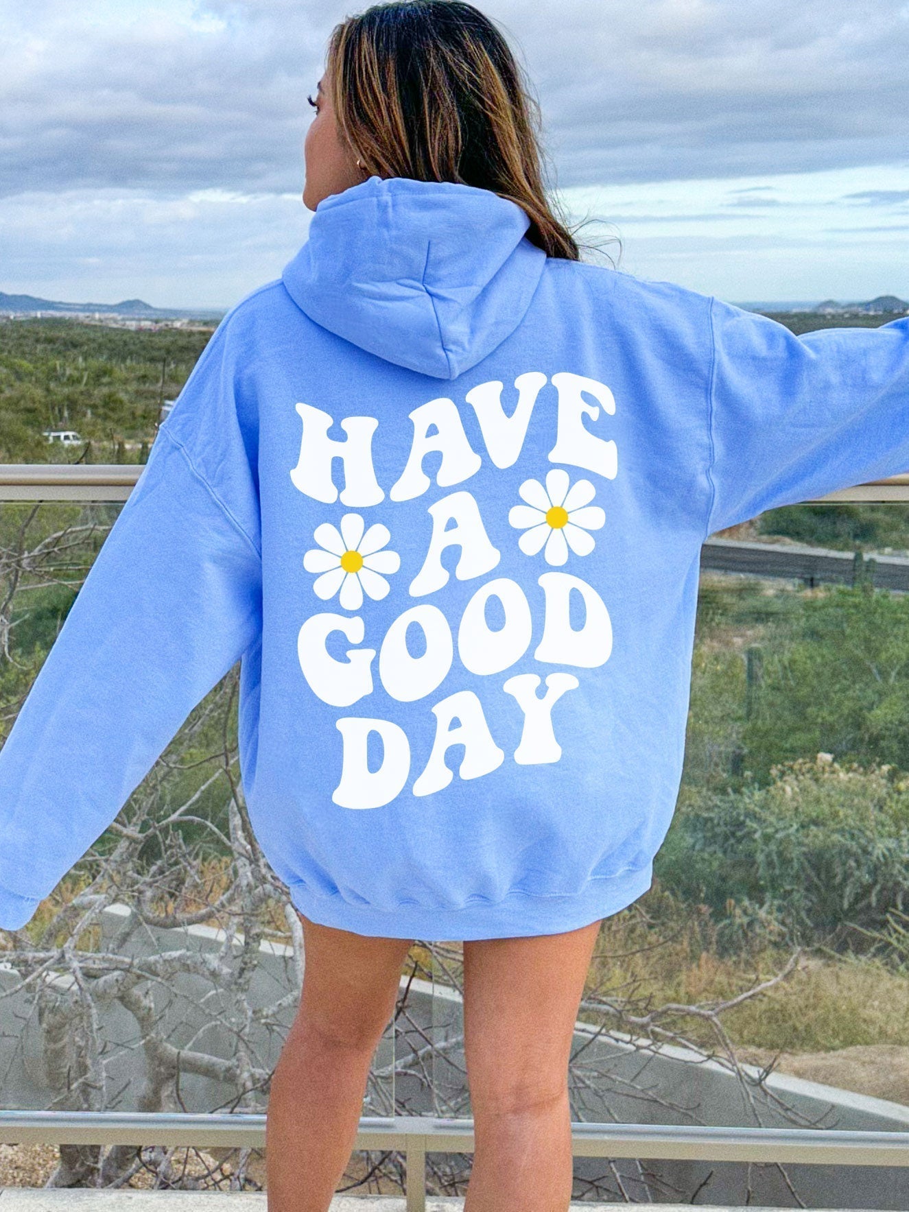Polly - Oversized Hoodie Blue Hoodie
