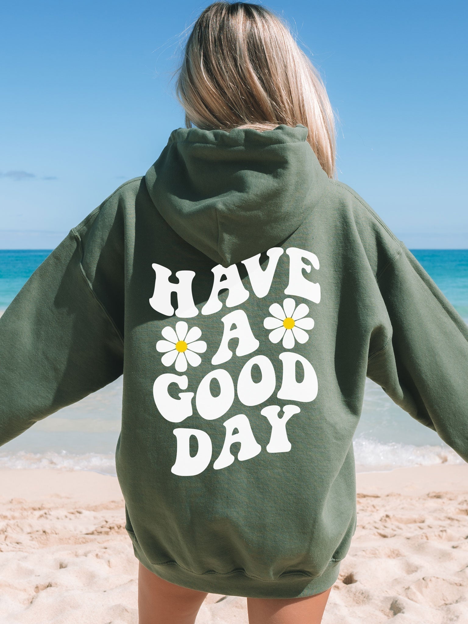 Polly - Oversized Hoodie Green Hoodie
