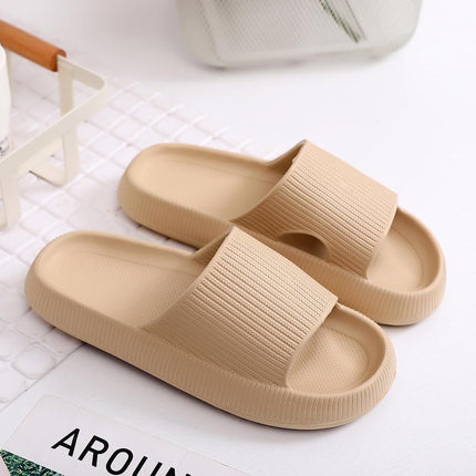Plush Paradise Slides Beige Shoes
