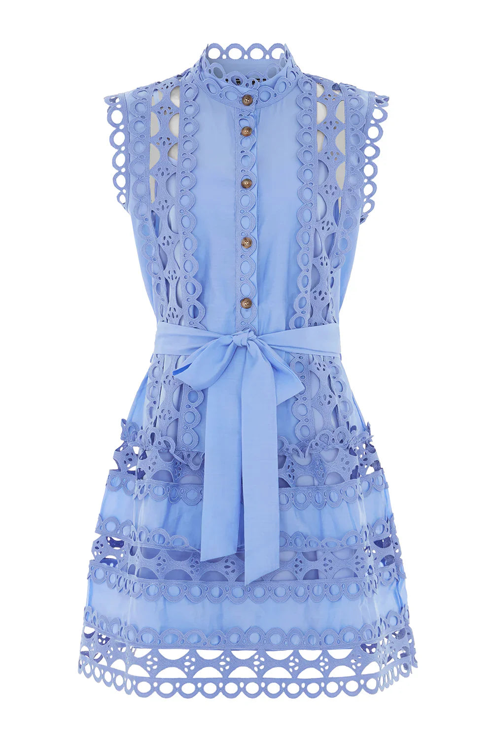 Emery™ | Blue Capri Mini Broderie Lace Dress Dresses