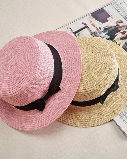Panama Summer Beach Hat for Women with Stylish Bowknot Hats