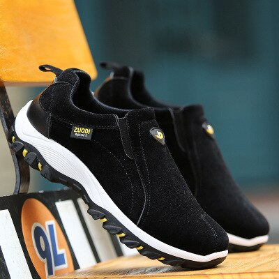 Orthopedic Men's Walking Shoes Black Shoes