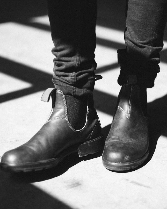 Leo - Men's Chic Leather Boots Black Boots