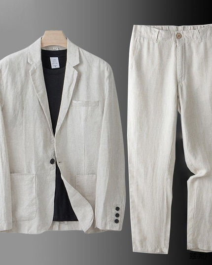 Benjamin™ | Elegant linen suit Beige