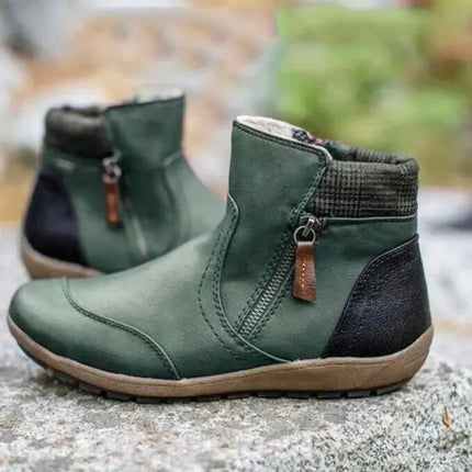 Premium Zipper Orthopedic Waterproof Boots Green AW/2