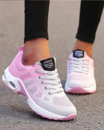 Aurélia - Foot-Supportive Trainers in Unique Colourways Pink & Grey Shoes