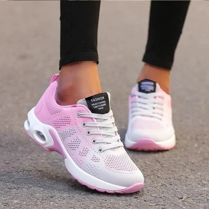 Aurélia - Foot-Supportive Trainers in Unique Colourways Pink & Grey Shoes